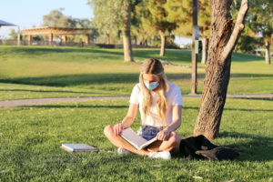 central florida college student in covid-19 mask
