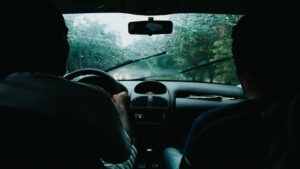 Driving in rainy hurricane season weather