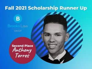 Ending Distracted Driving Anthony T. Fall 2021 Scholarship Runner Up
